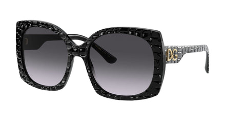 Dolce & Gabbana Occhiali da Sole PRINT FAMILY DG 4385 Black Cocco/Grey Shaded 58/18/145 donna