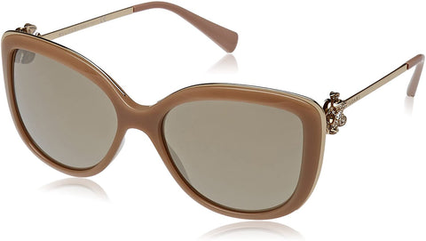 Sunglasses, Bulgari, Crafted in Italy,Bulgari Women's 0BV6094B 278/5A 57 Sunglasses, Beige/Lightbrownmirrorgold - Crafted in Italy Eyewear 