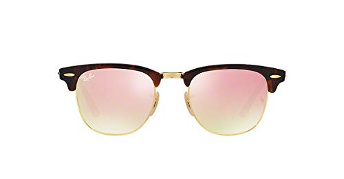 Ray-Ban Occhiali da sole Clubmaster 51 Shiny Rosso/Havana