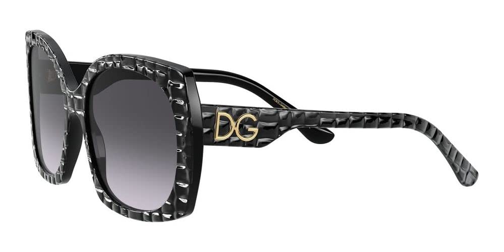 Dolce & Gabbana Occhiali da Sole PRINT FAMILY DG 4385 Black Cocco/Grey Shaded 58/18/145 donna