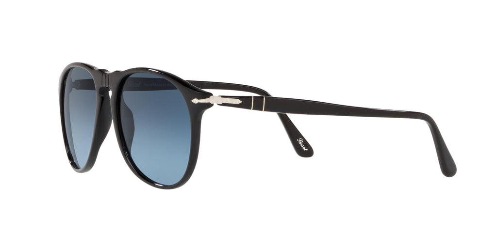 Persol 0PO9649S Occhiali, Black/Blue Shaded, 55 Uomo