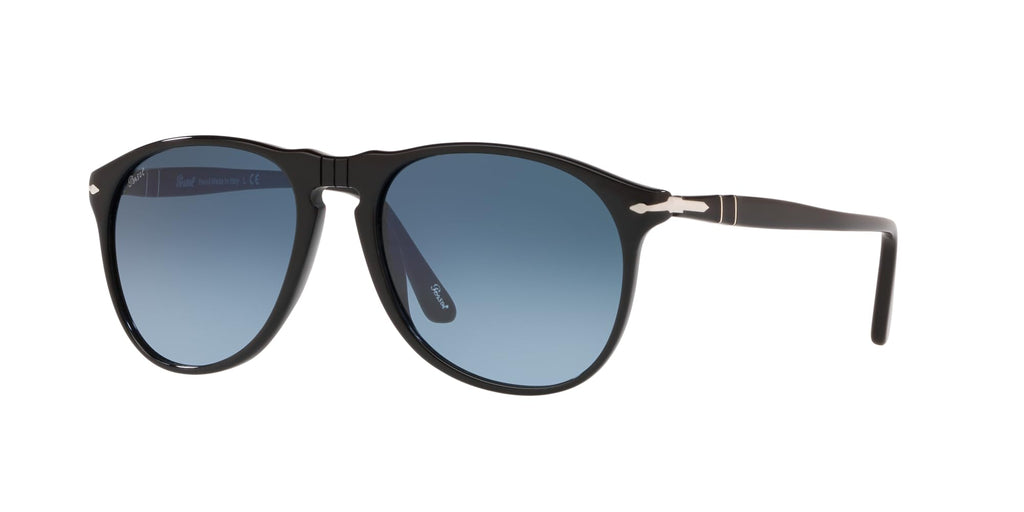 Persol 0PO9649S Occhiali, Black/Blue Shaded, 55 Uomo