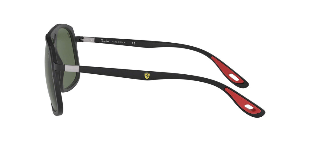 Ray-Ban 0RB4308M F60271 58 Occhiali da Sole, Nero (Matte Black/Green), Uomo