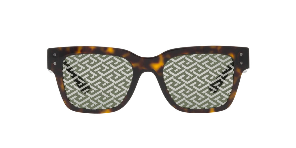 Versace Occhiali da Sole VE 4421 Havana/Green Silver Monogram 52/20/145 uomo