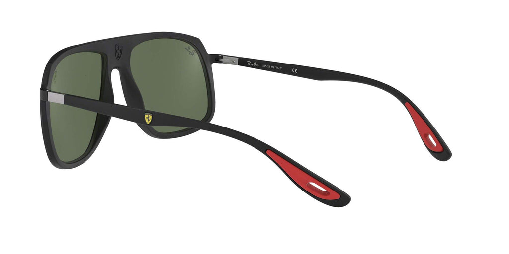 Ray-Ban 0RB4308M F60271 58 Occhiali da Sole, Nero (Matte Black/Green), Uomo