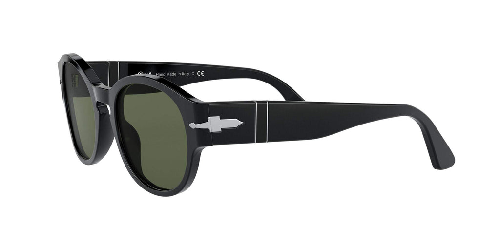 Persol 0PO3230S Occhiali, Nero/Verde, 52 Unisex-Adulto