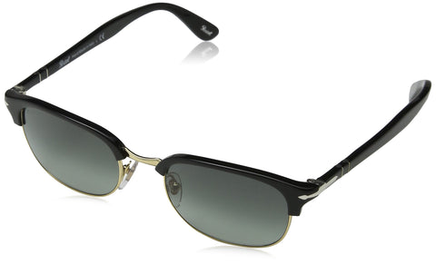 Persol 0PO8139S, Occhiali da Sole Unisex-Adulto, Nero (Gestell: schwarz, Gläser: dunkelgrau 95/71), Medium (Taglia produttore: 55)